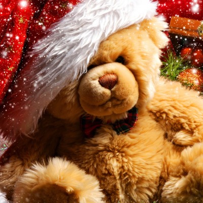 медведь плюшевый рождество bear plush Christmas
