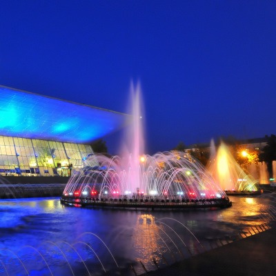 фонтан подсветка fountain backlight