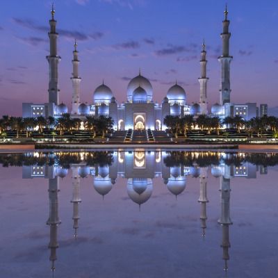 мечеть абу-даби вечер арабские эмираты оаэ