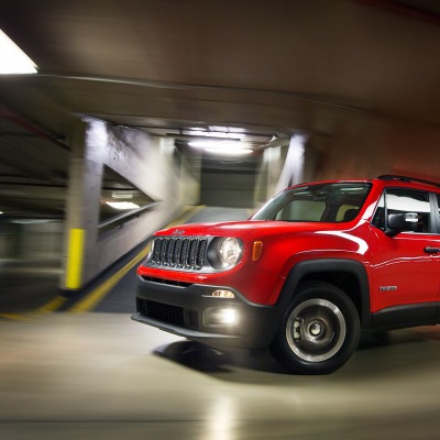 красный автомобиль джип jeep renegade sport red car