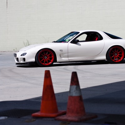 спортивный автомобиль белый mazda rx7 sports car white