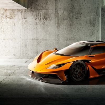 спортивный автомобиль оранжевый gumpert apollo arrow