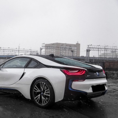 bmw i8 концепт-автомобиль дождь хмурость