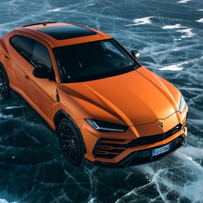 lamborghini urus суперкар вид сверху