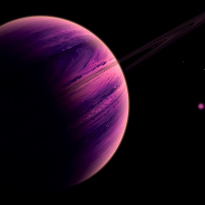 планета космос спутник розовая