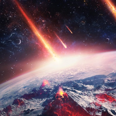 метеориты атмосфера огонь планета космос