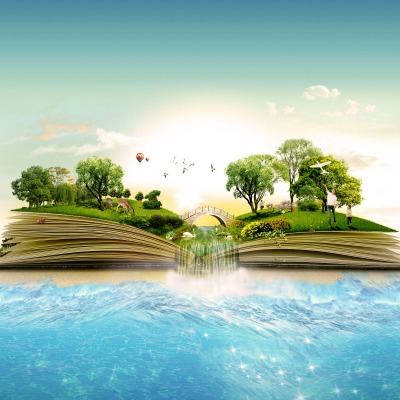 Книга природа зелень море чистота