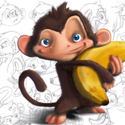 обезьяна банан креатив monkey banana creative