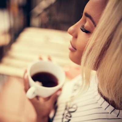 девушка блондинка кофе girl blonde coffee
