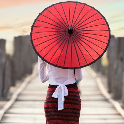 зонт япония девушка