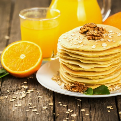 блины апельсиновый фреш завтрак