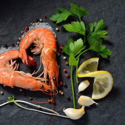 креветки морепродукты сердце блюдо
