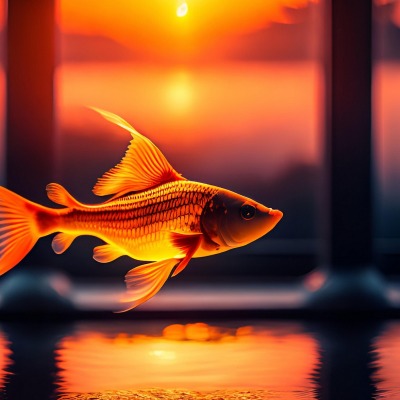 рыбка золотая закат