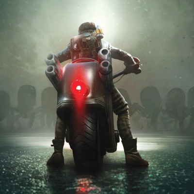 мотоцикл чудовища фара графика 3d