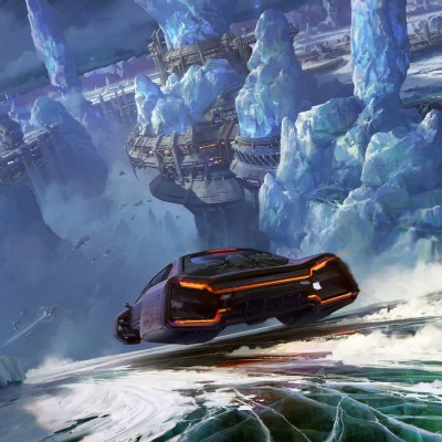 летающий автомобиль будущее скалы лед