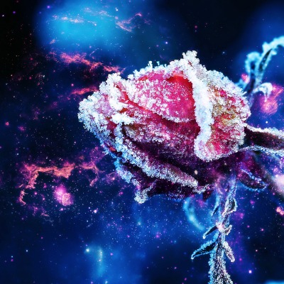 графика космос цветы роза graphics space flowers rose