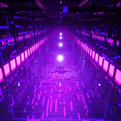 тоннель свечение неон фиолетовый