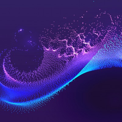 частицы абстракция водоворот красочный синий