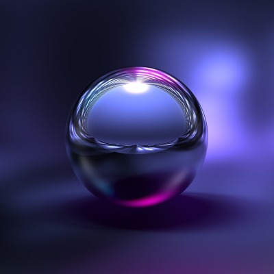 шар хром блеск металл фиолетовый
