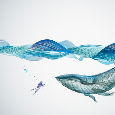 абстракция кит волны