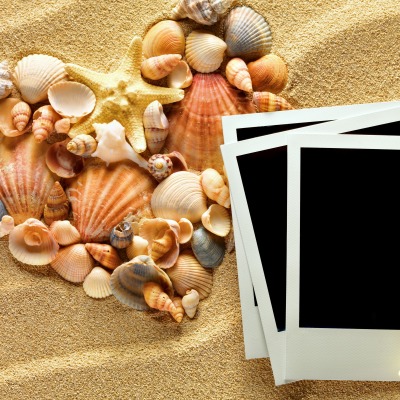 Ракушки, песок, фото