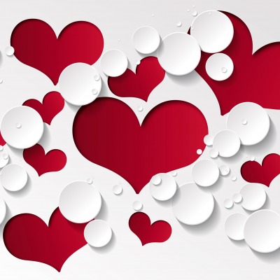 любовь сердца белые красные графика