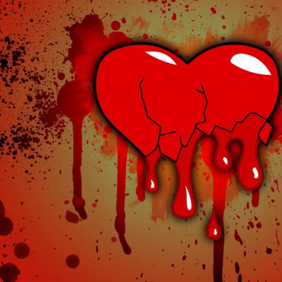 сердце кровь кляксы