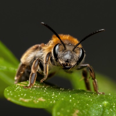 пчела макро листок насекомое
