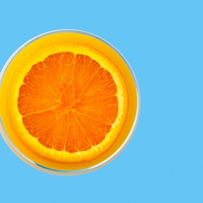 цитрус аппельсин голубой фон