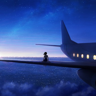 самолет полет девочка крыло мультфильм