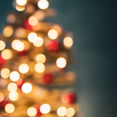 боке фонарики елка праздник свечение