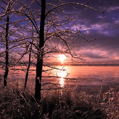 закат озеро sunset the lake