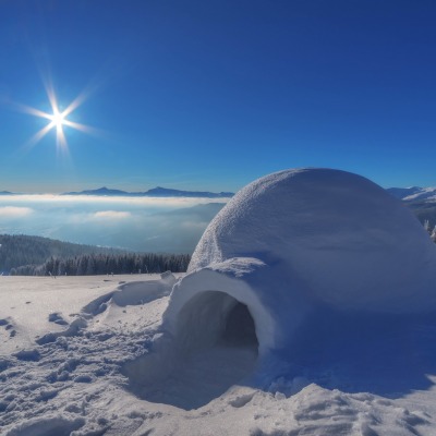 природа снег деревья дом nature snow trees the house