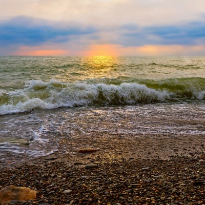 волны море берег рассвет wave sea shore dawn