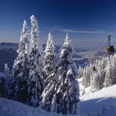 зима горы снег ели winter mountains snow ate