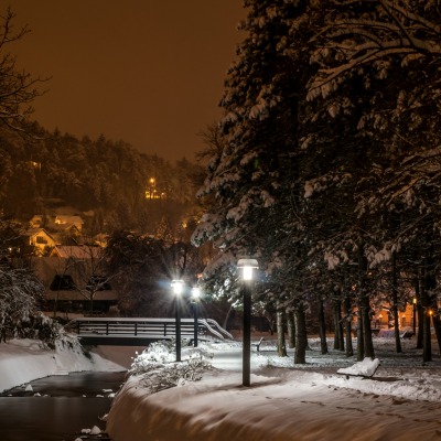 природа деревья свет река мост