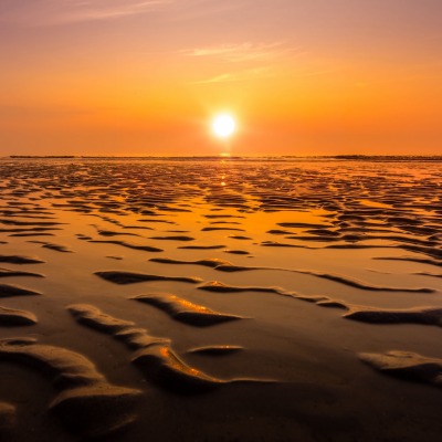 вода отлив дно бугры рассвет