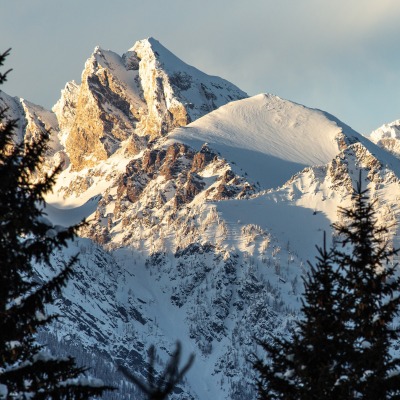 горы вершины снег зима