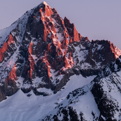 гора вершина снег скалы