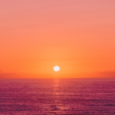 закат море солнце красный