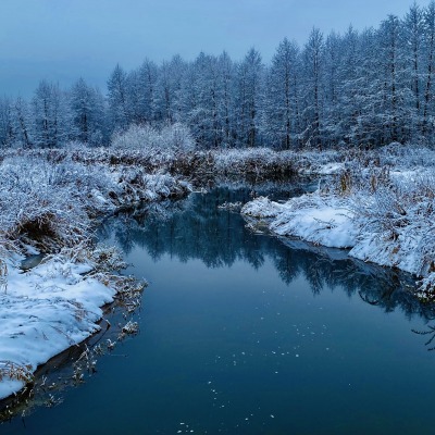 snow snowriver winter