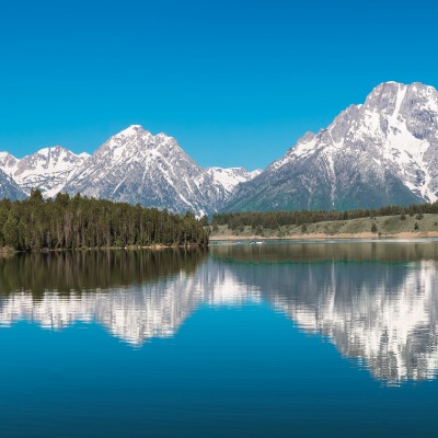 природа горы озеро отражение панорама