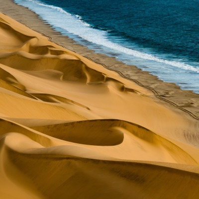барханы море песок пустыня берег
