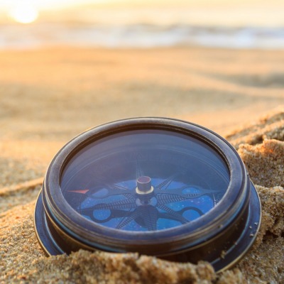 морской компас песок пляж