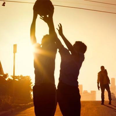 баскетбол улица солнце