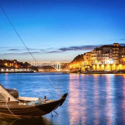 порт португалия лодка вечер