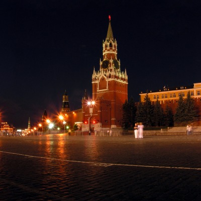 ночная красная площадь Москва