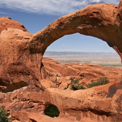 Double-O-Arch, арки, национальный, парк, США, штат, Юта