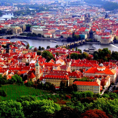 Прага вид с горы