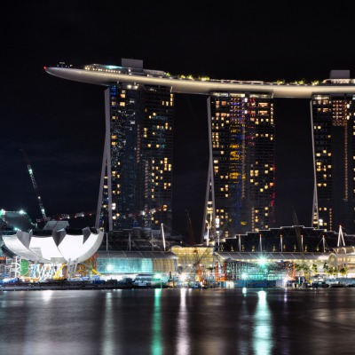 страны архитектура Сингапур ночь